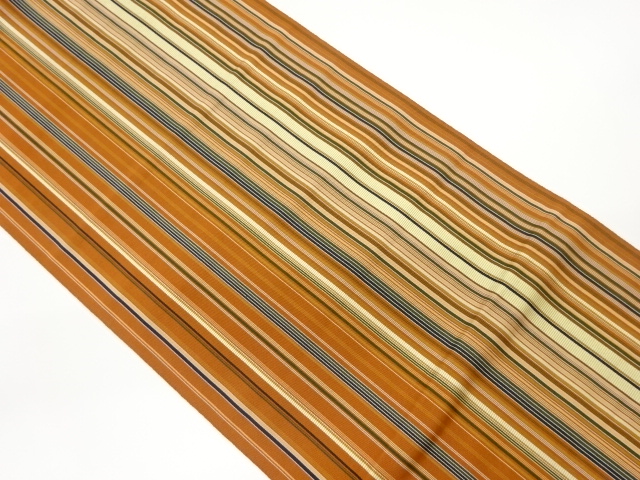 JAPANESE NAGOYA OBI / CHIKUZEN HAKATA / WOVEN STRIPE